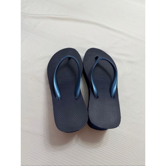 Havaianas Blue Platform Sandals Flip Flops Size Euro 7 USA 7 - Picture 4 of 9